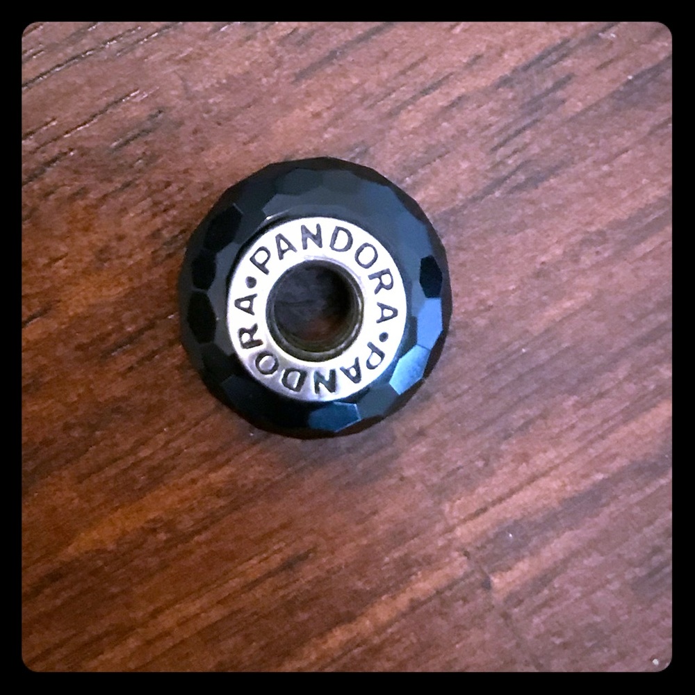 Pandora Fascinating Black Charm, Murano Glass